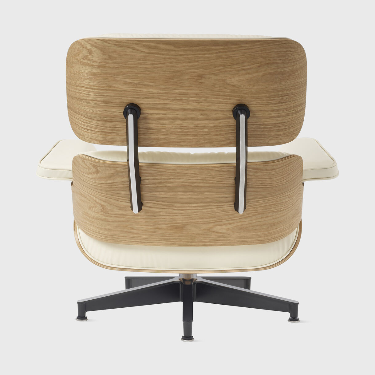 Eames Lounge and Ottoman, White Oak, Ivory Bamboo