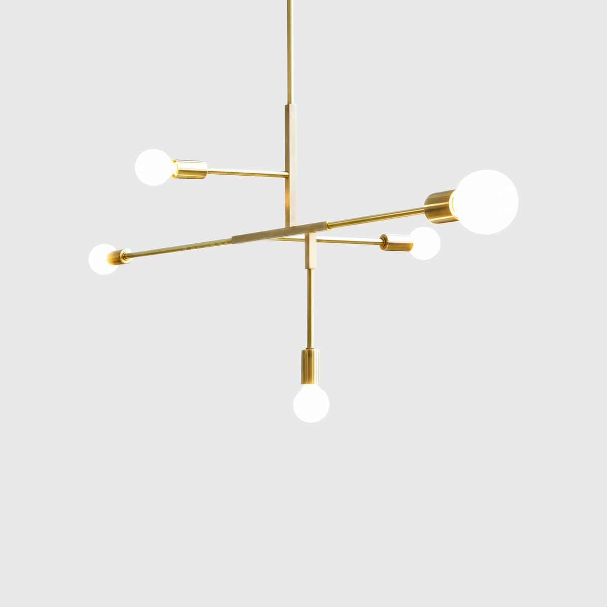 Cliff 01 Suspension Lamp, Brass