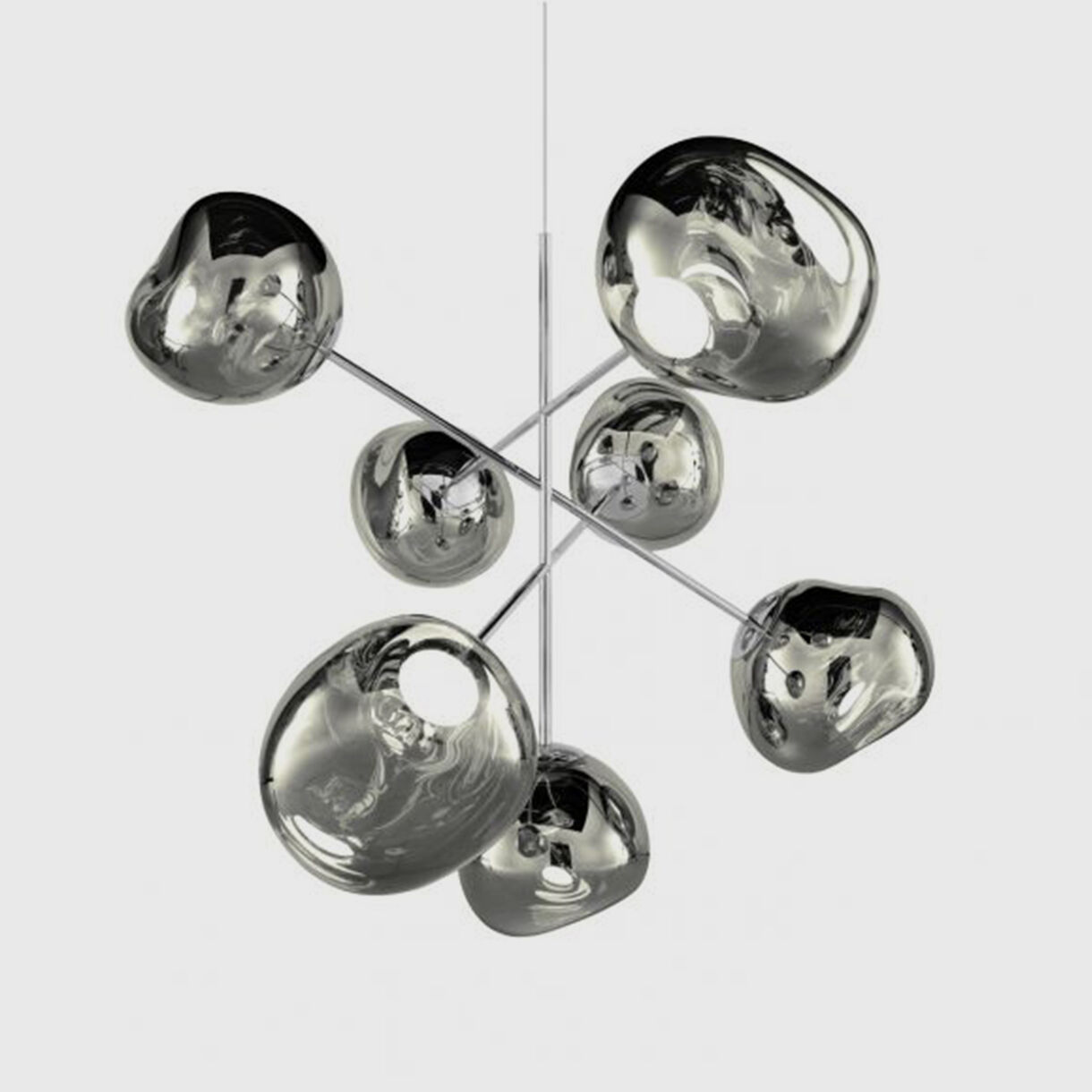 Melt Chandelier, Large, Chrome