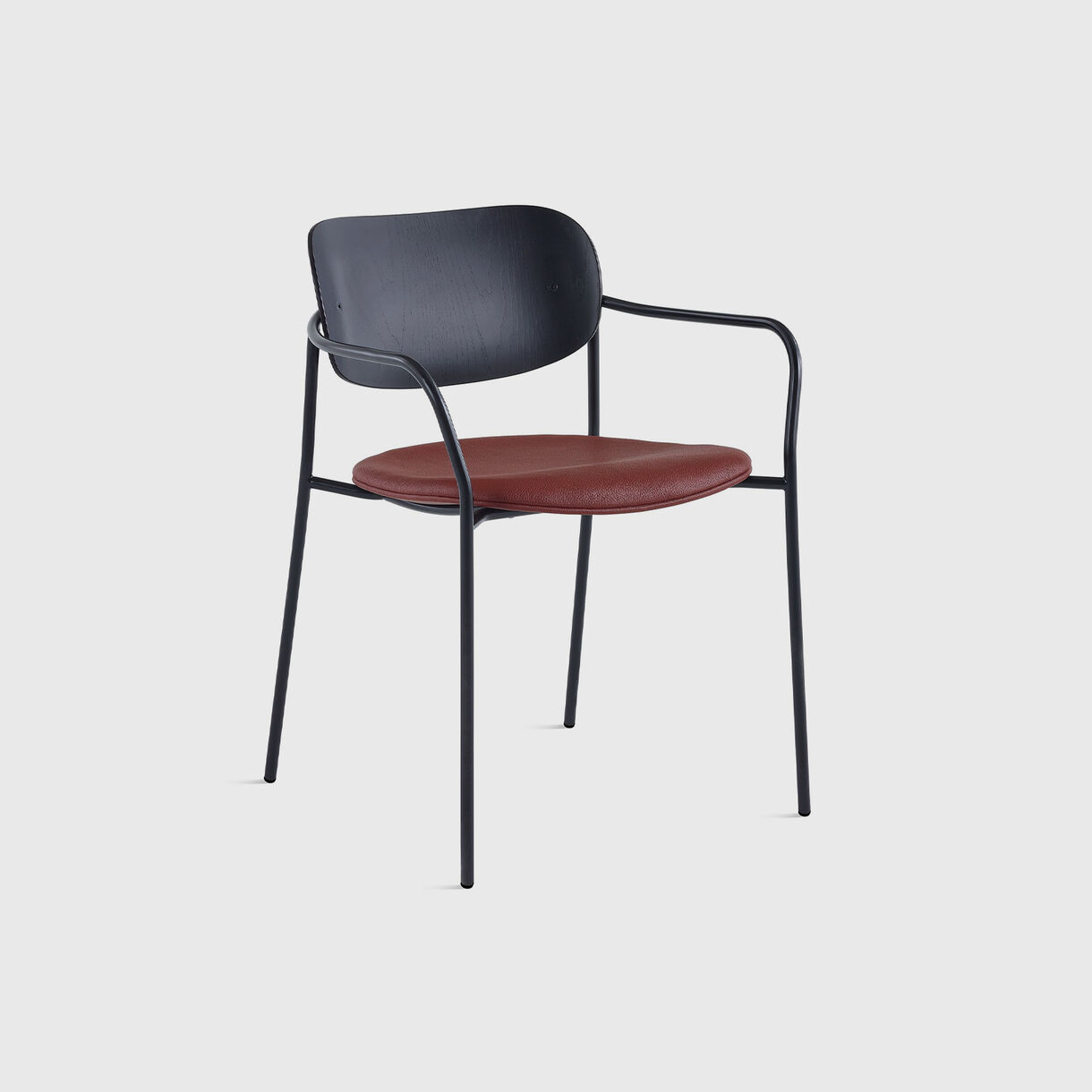 Portrait Chair, Ebony & Tenera - Burnt Sienna & Black
