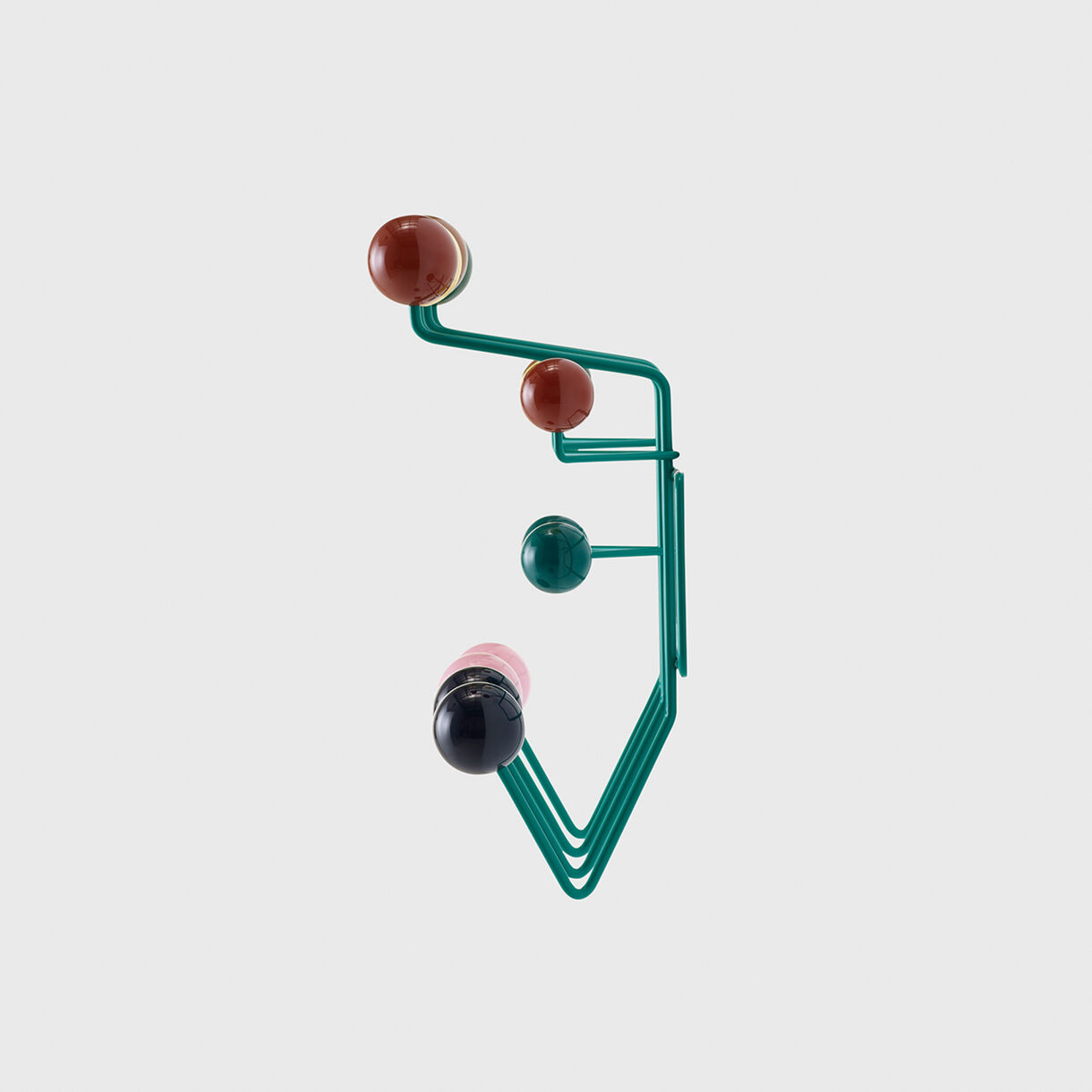 Eames Hang-It-All, Multi Colour Glass & Mint Green
