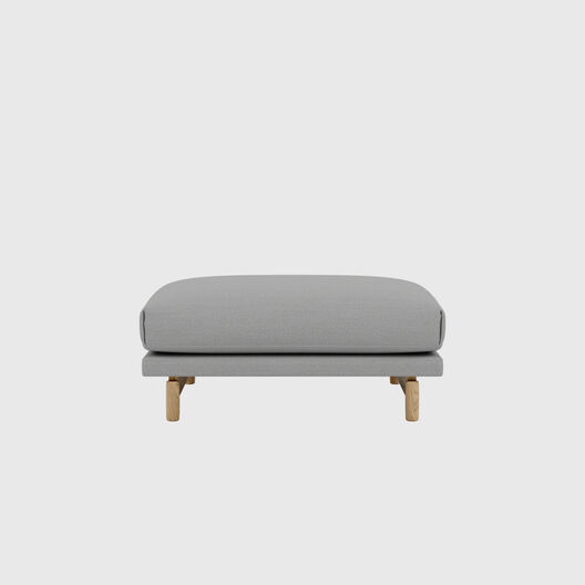 Rest Pouf, Wood Base