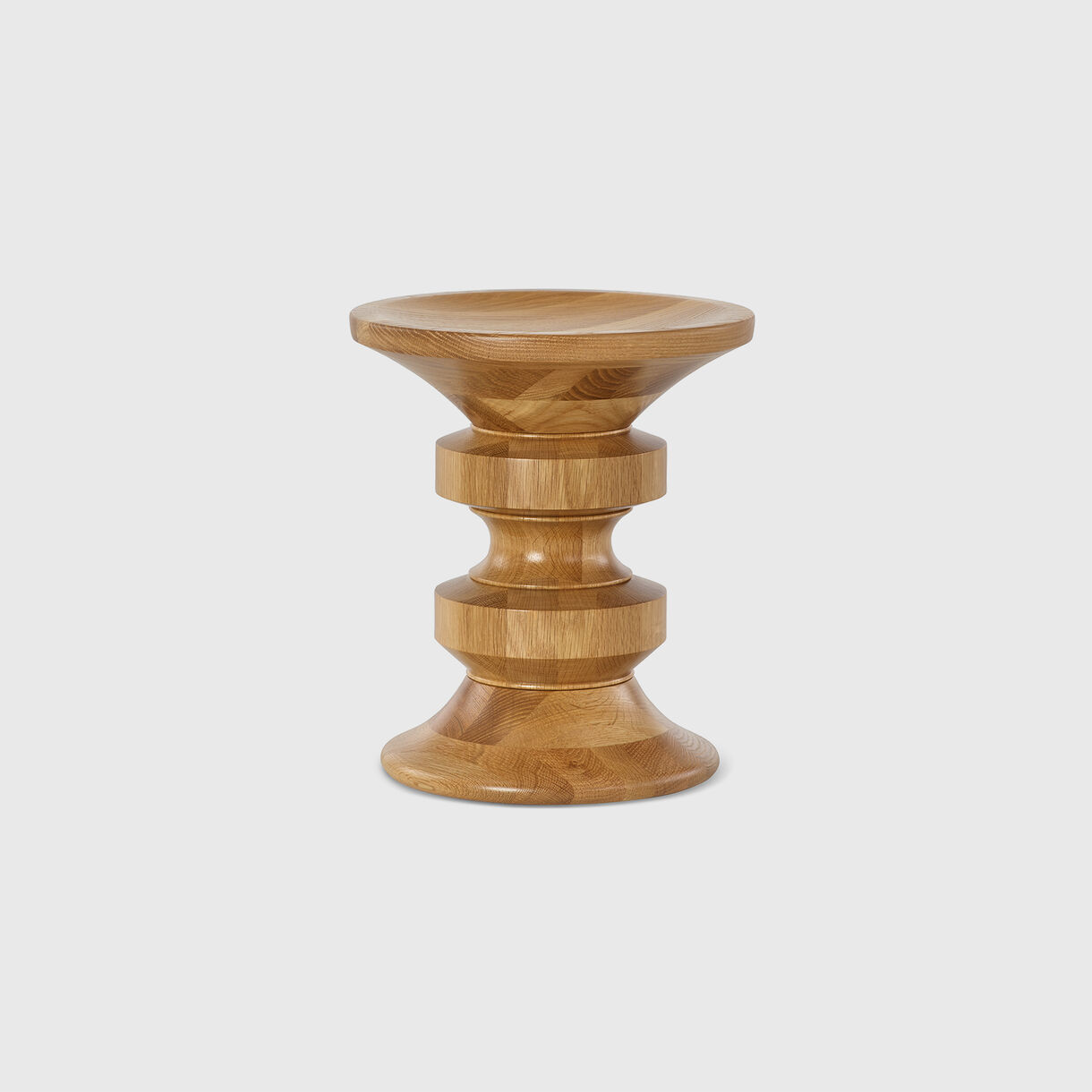 Eames Turned Stool, Shape D, White Oak