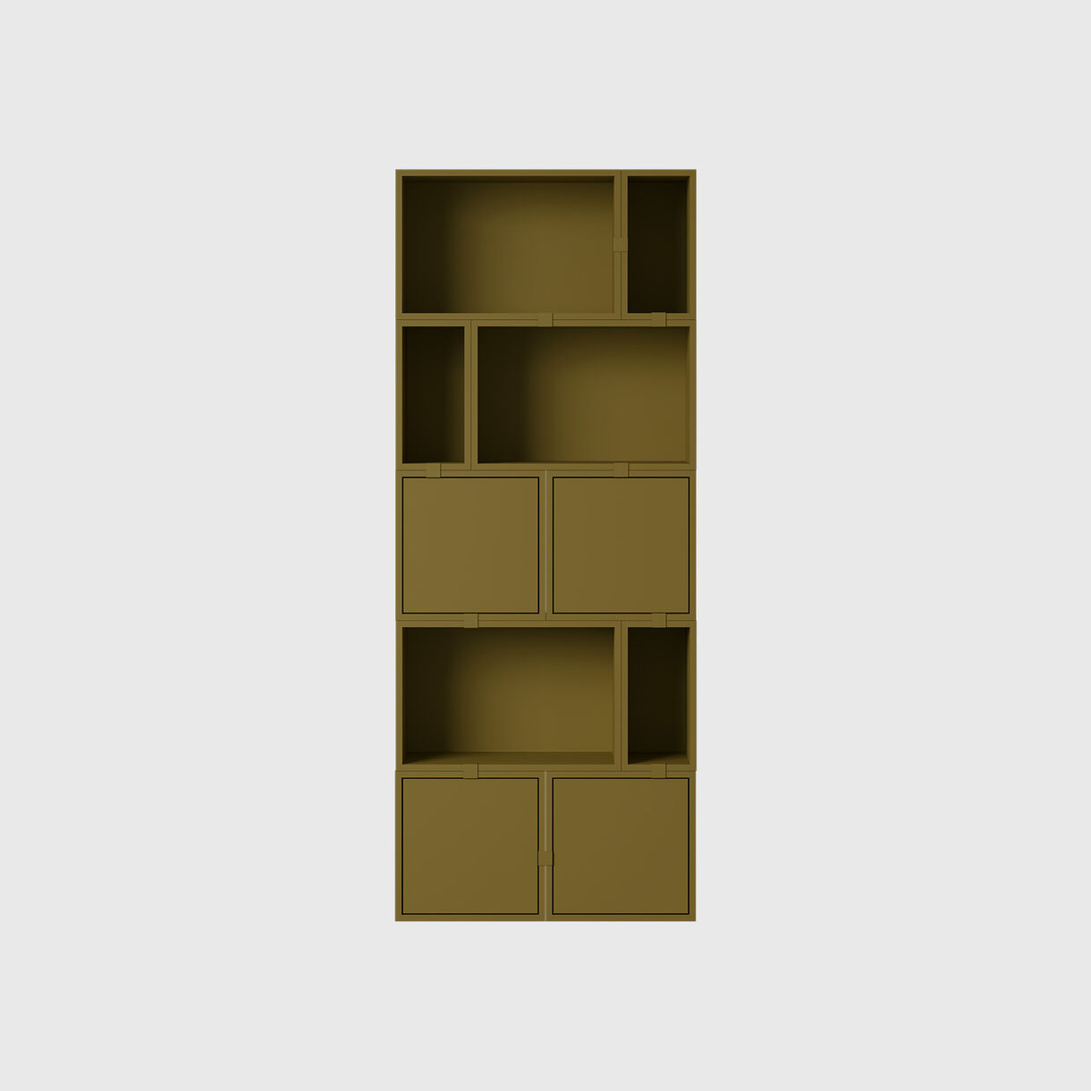 Stacked Bookcase Config. 8, Brown Green
