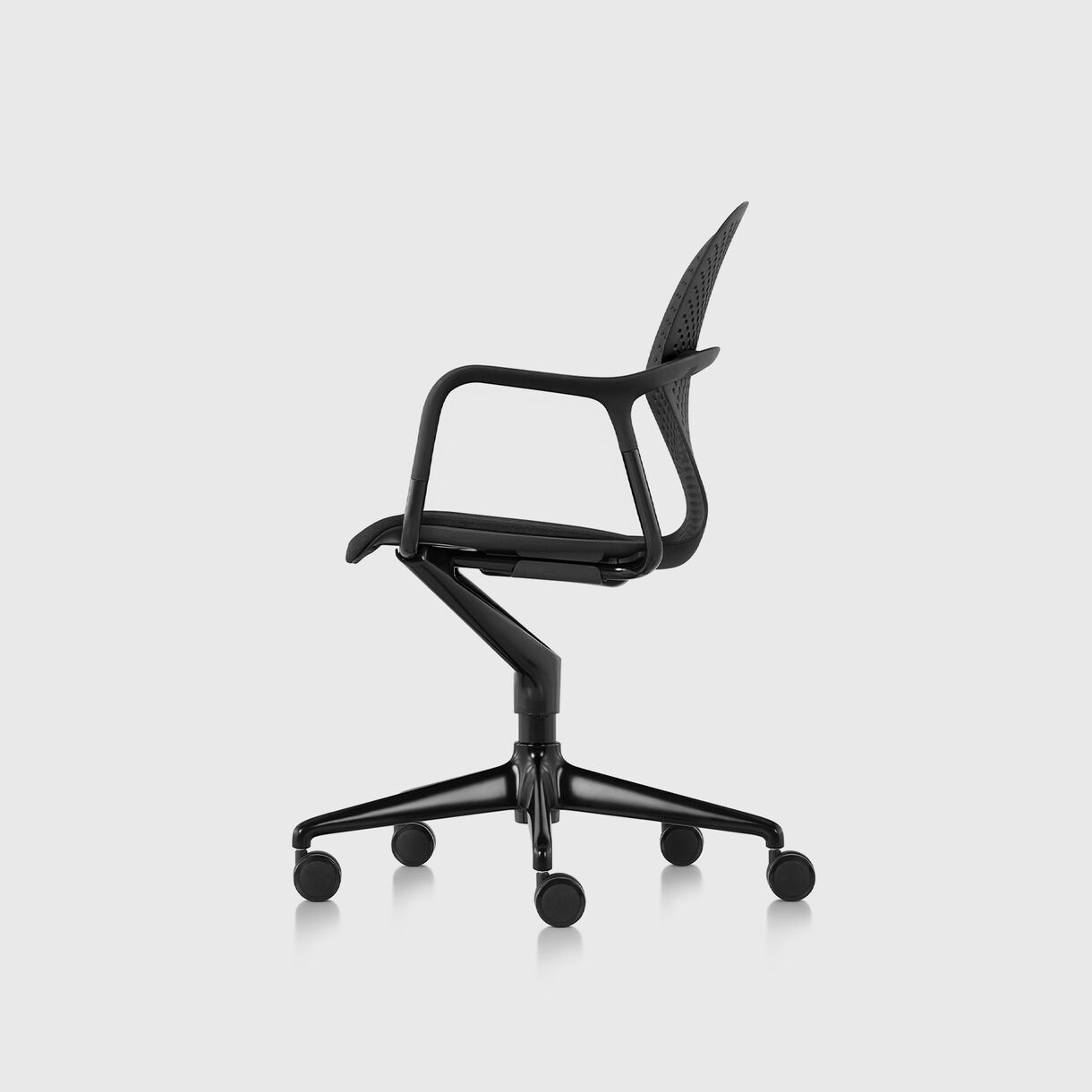 Keyn Chair, 5-Star Base, Black & Medley Cinder