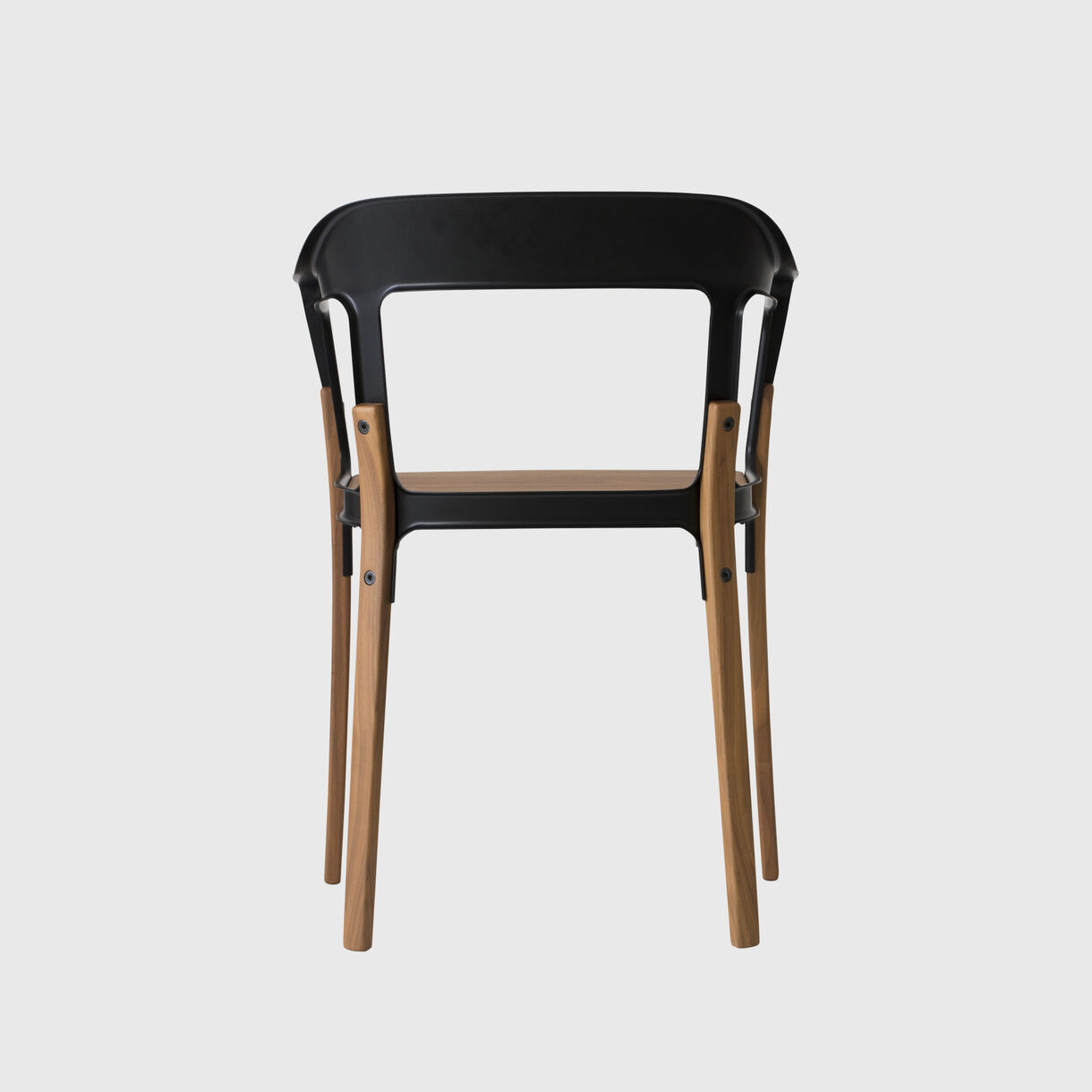 Steelwood Chair, Black, Walnut