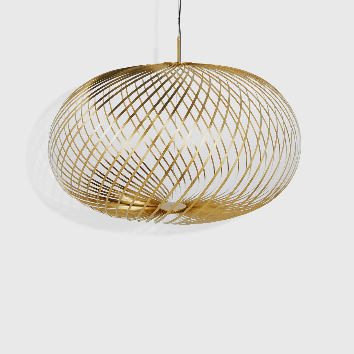 Spring Pendant, Large, Brass