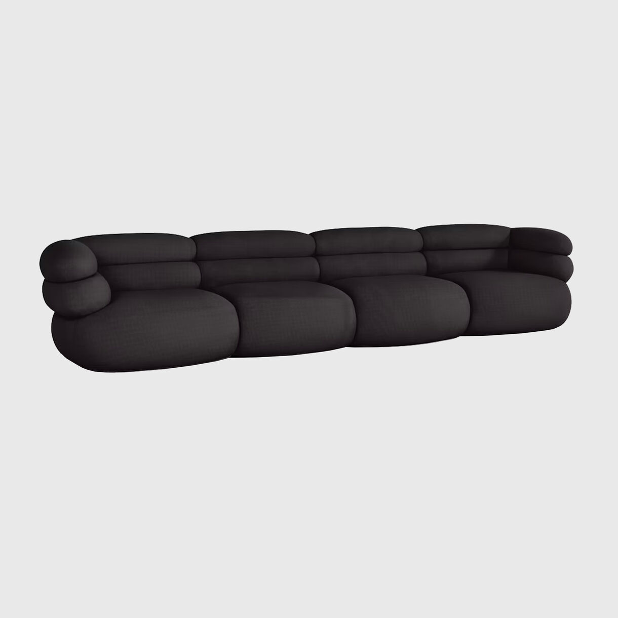 Biboni Sofa, 4 Seater, Phantom