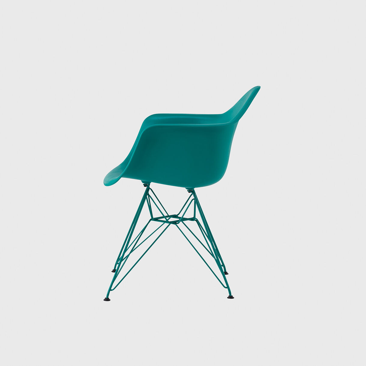 Eames Moulded Plastic Armchair, Wire Base, Mint Green