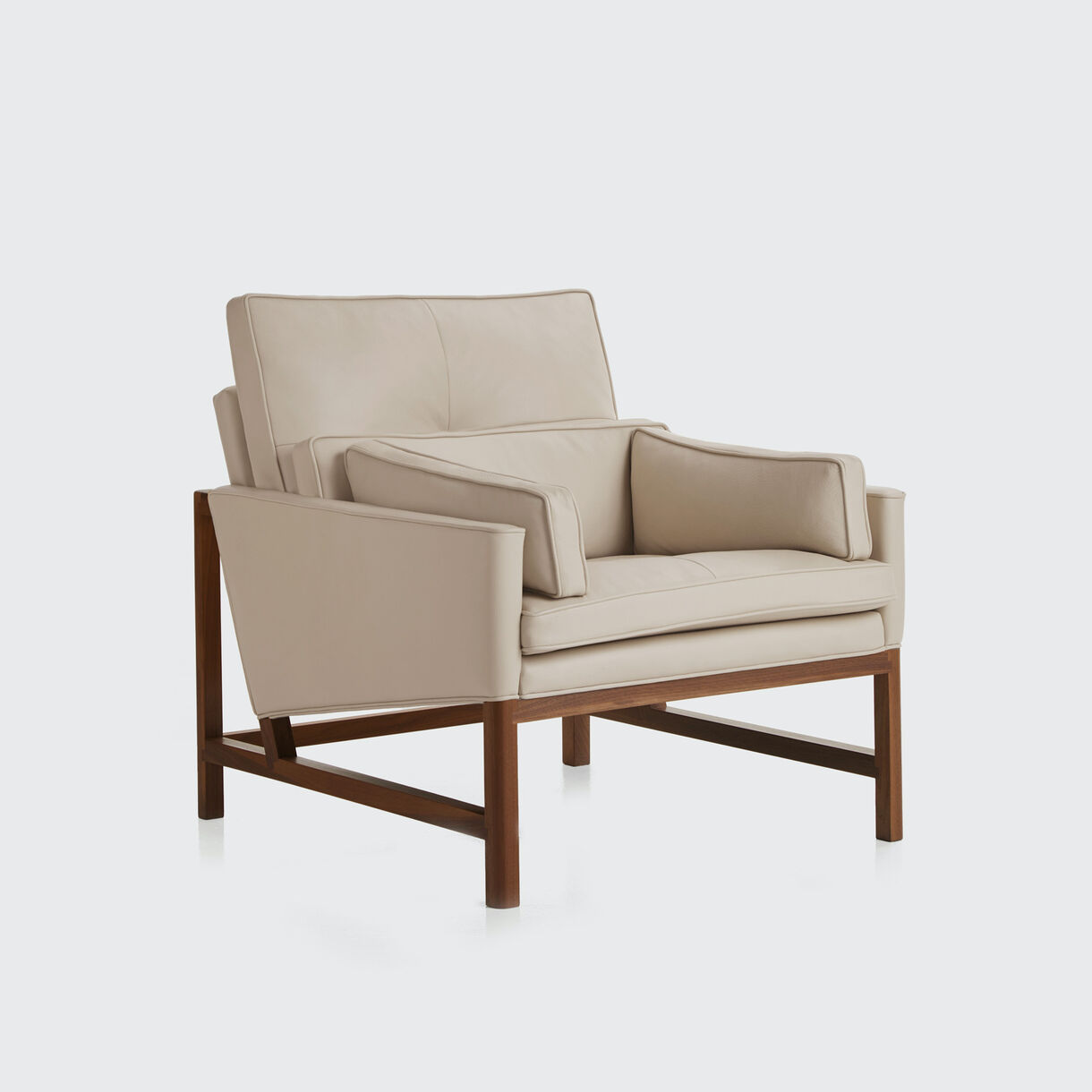 Wood Frame Low Back Lounge Chair
