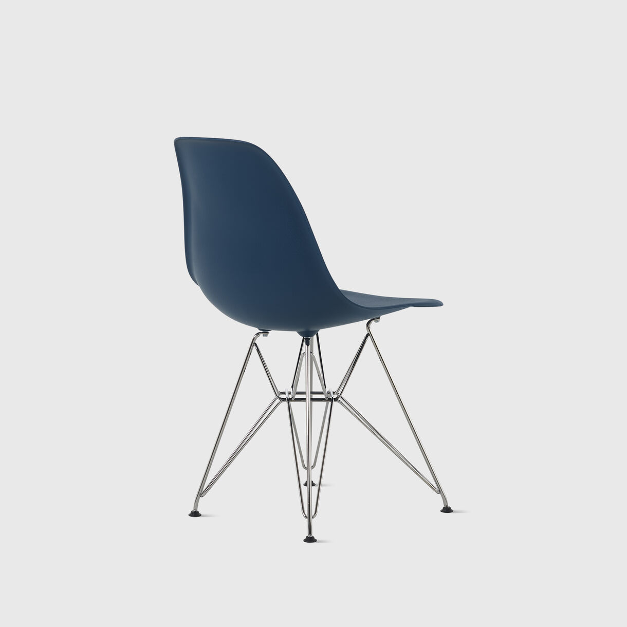 Eames Moulded Plastic Side Chair, Wire Base, Blue Green, Chrome