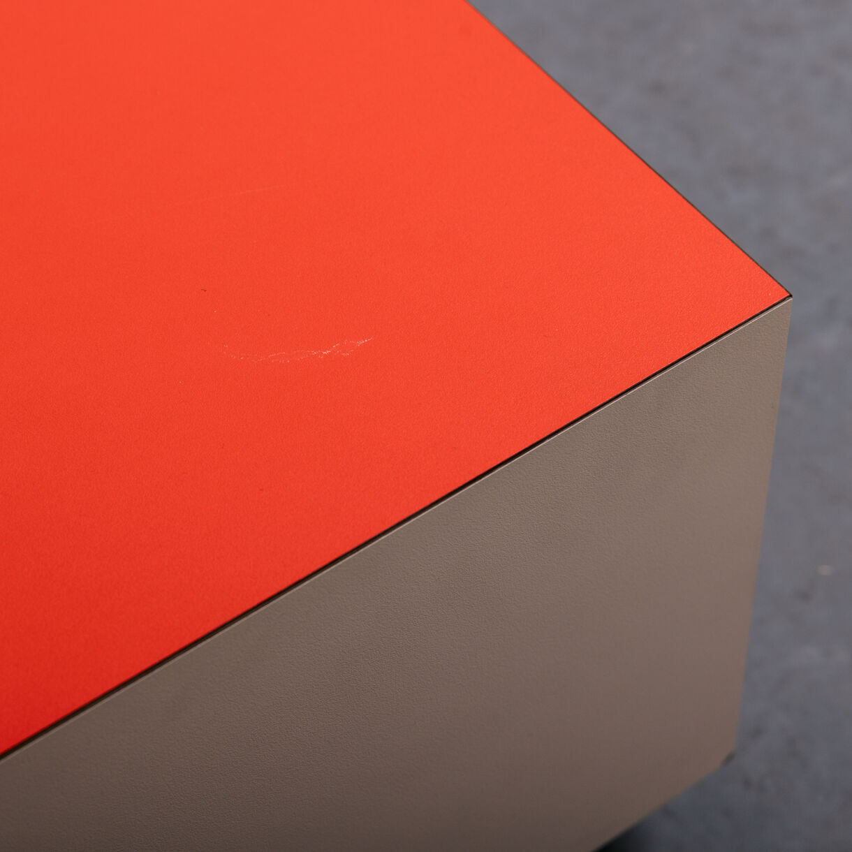 Bloc Side Table, Bright Red