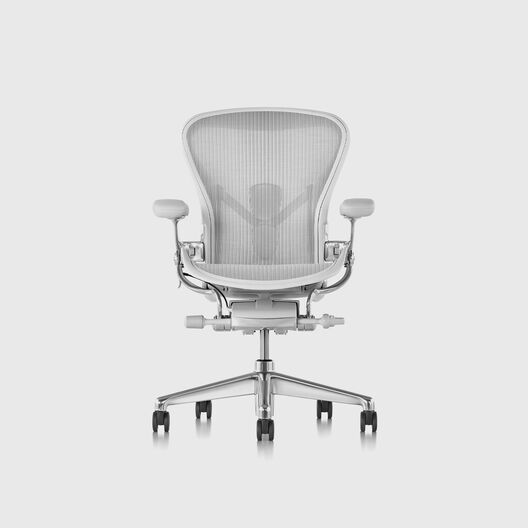 Aeron Chair, Medium (B), Mineral, Polished Aluminium Frame