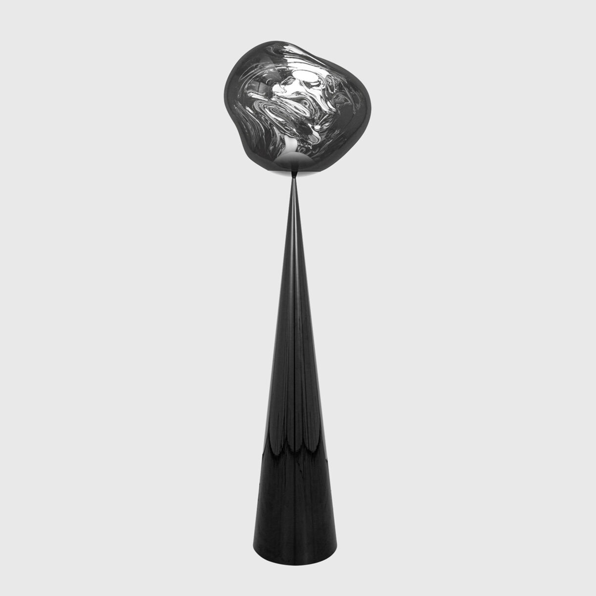 Melt Cone Fat Floor Lamp, Chrome