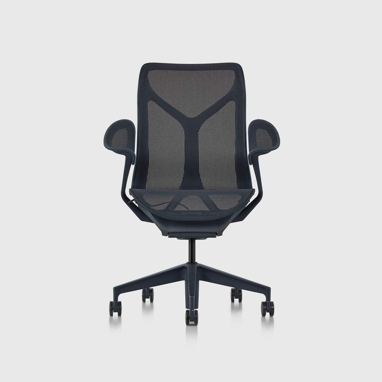 Cosm Work Chair, Mid Back, Leaf Arms, Nightfall