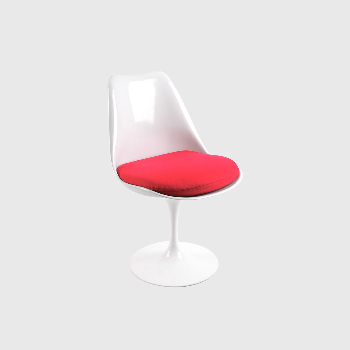 Tulip Side Chair, White Red