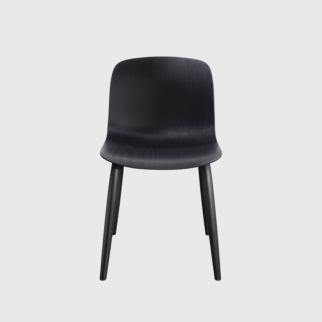 Troy Wooden Legs Chair, Black