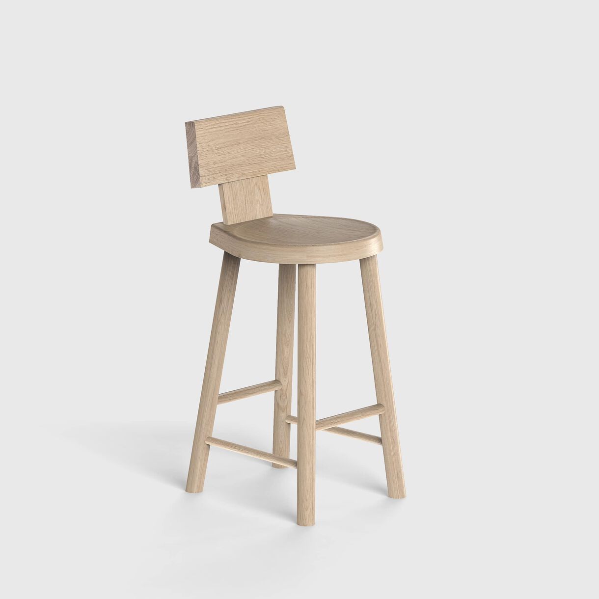 Alpine Stool, Counter, Oak