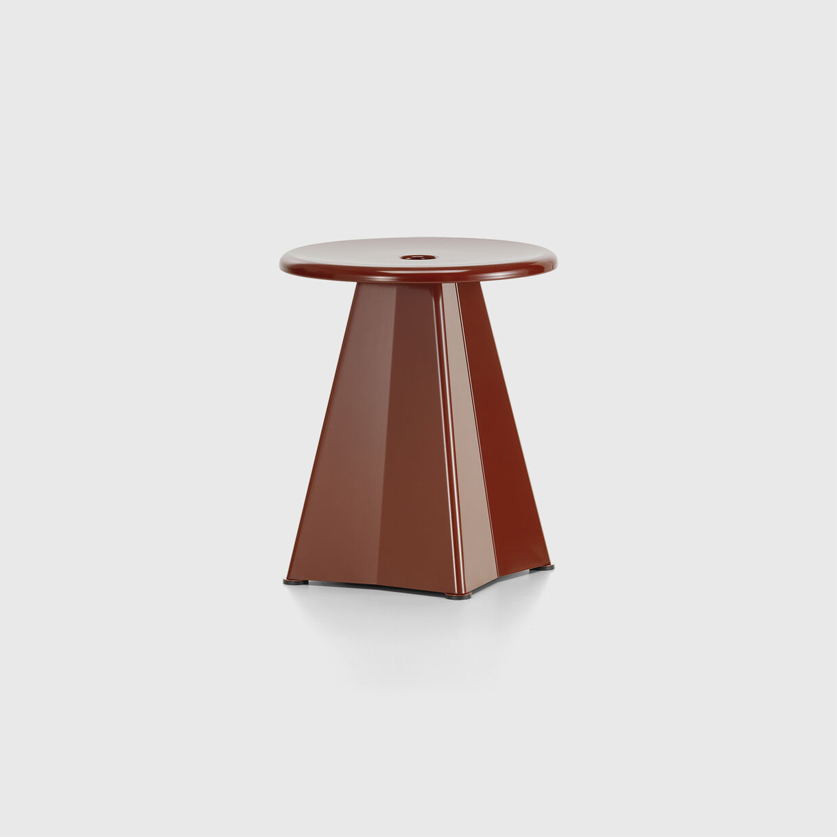 Tabouret Metallique, Japanese red powder-coated (06)