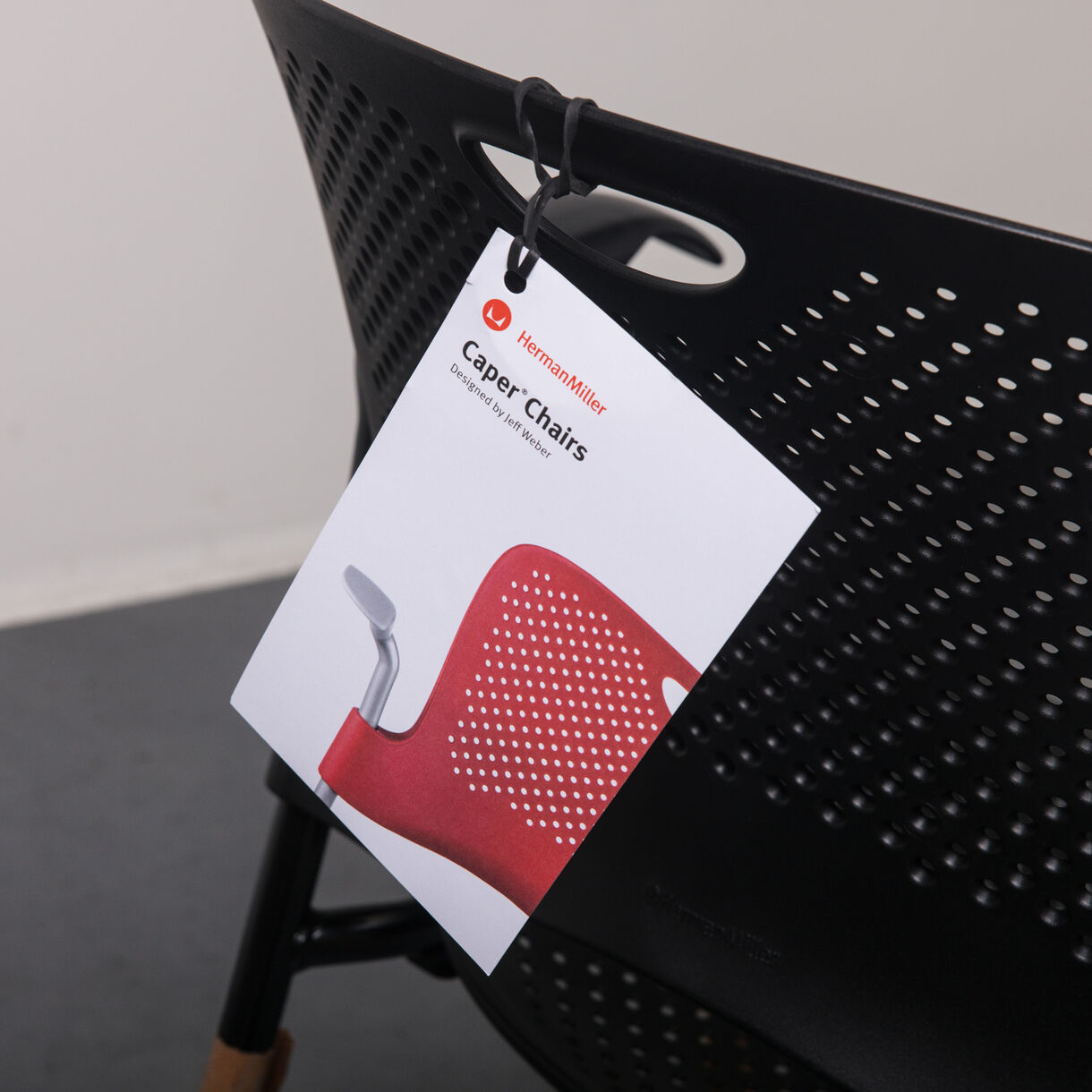 Caper Stacking Chair, with Arms, Black