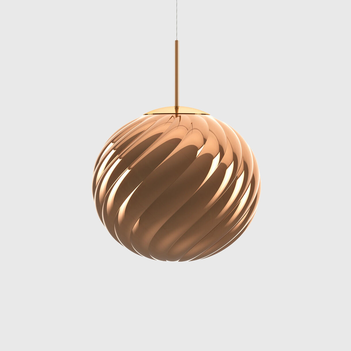 Whirl Pendant, Large, Copper