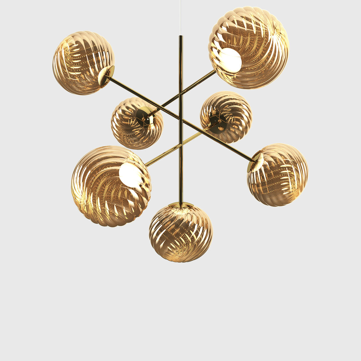 Whirl Chandelier, Large, Gold