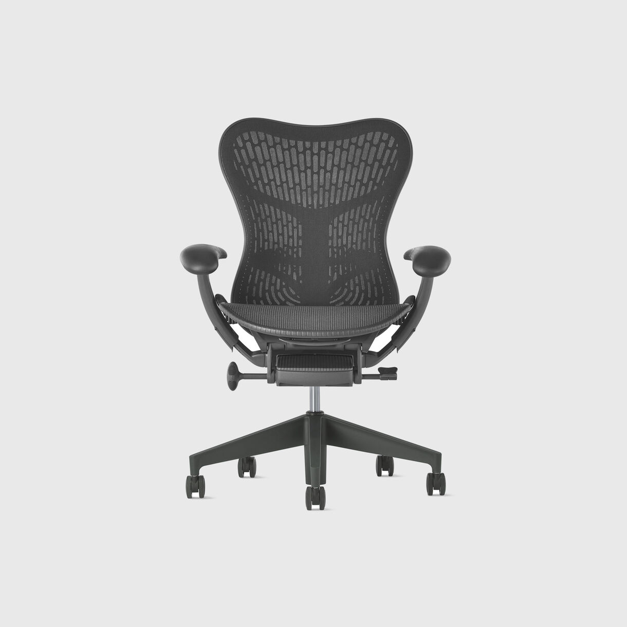 Mirra 2 Work Chair - Butterfly Suspension Graphite, Graphite Base & Frame - Adjustable Arms