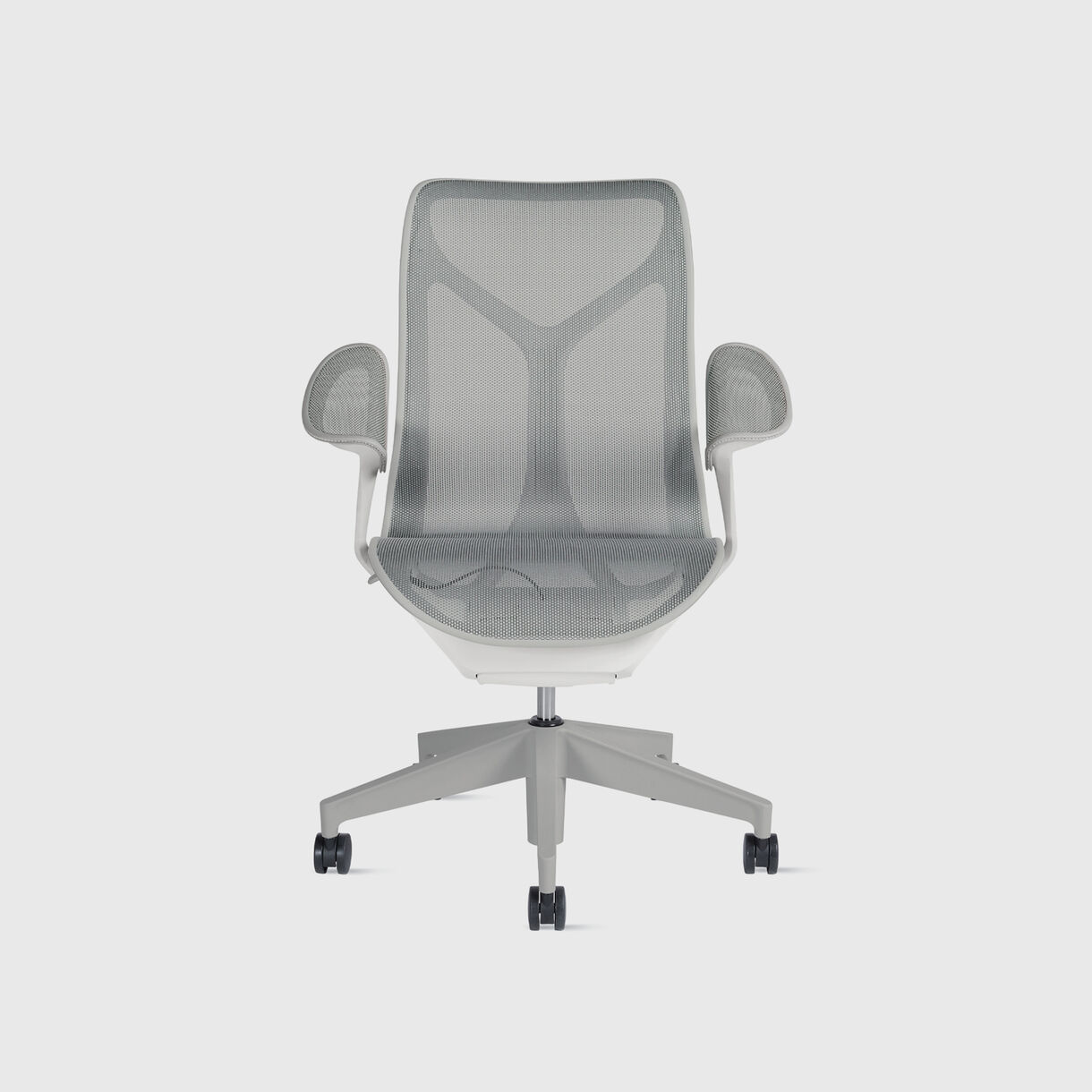 Cosm Chair, Mid Back, Studio White, Leaf Arms