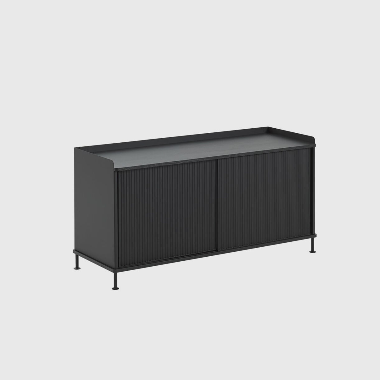 Enfold Sideboard Low, Black, Side