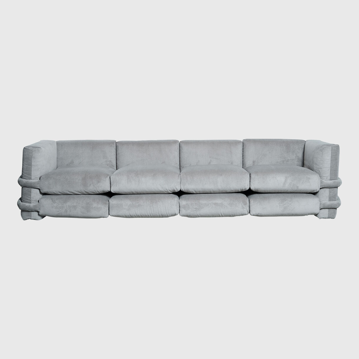 Pillow Sofa, 4 Seater, Ash Corduroy