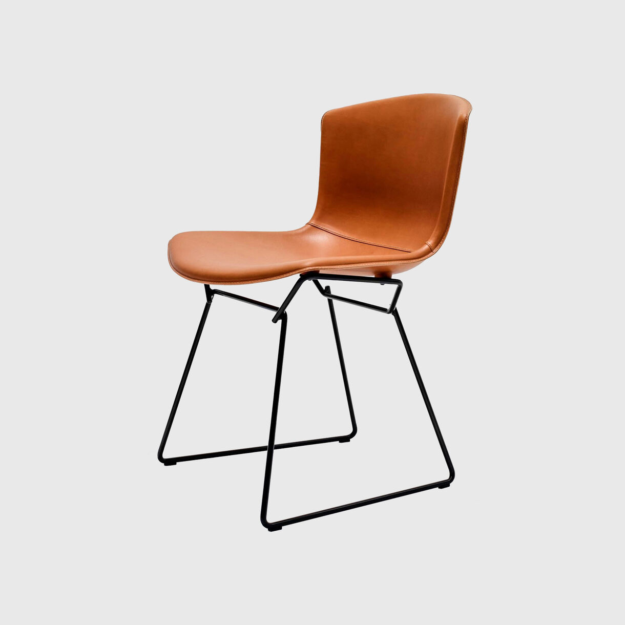 Bertoia Leather Side Chair, Natural Cowhide