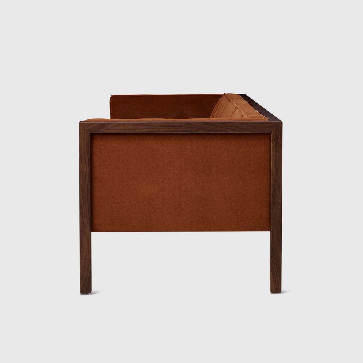 Nelson Cube Sofa, 2070, Walnut & Tempo Flaxseed