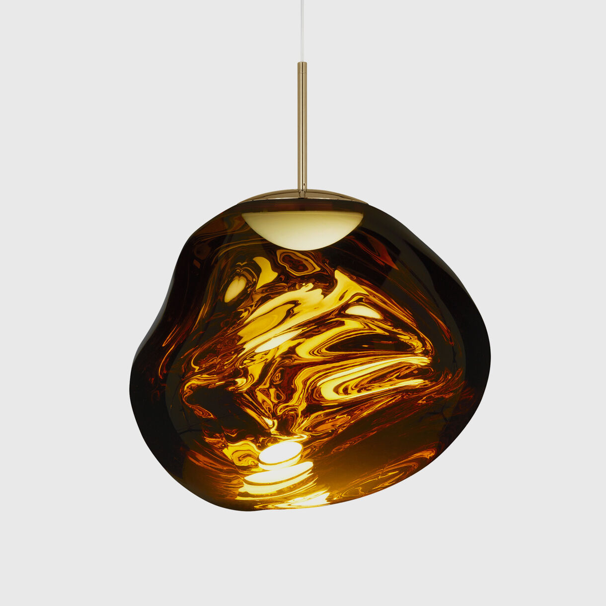 Melt Pendant LED, Gold, On