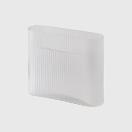 Ridge Vase, Frosted Glass