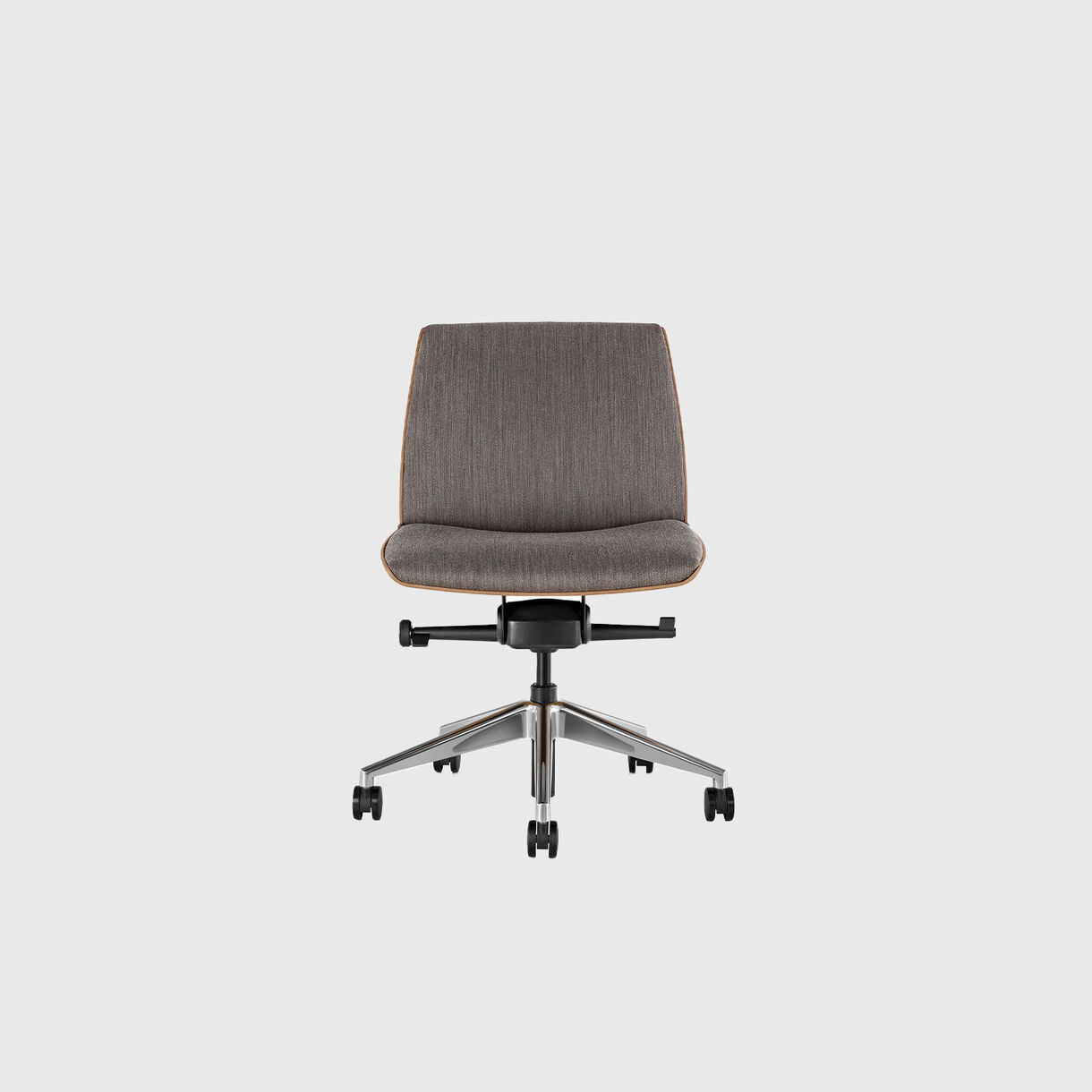 Clamshell Low Back Chair, Walnut
