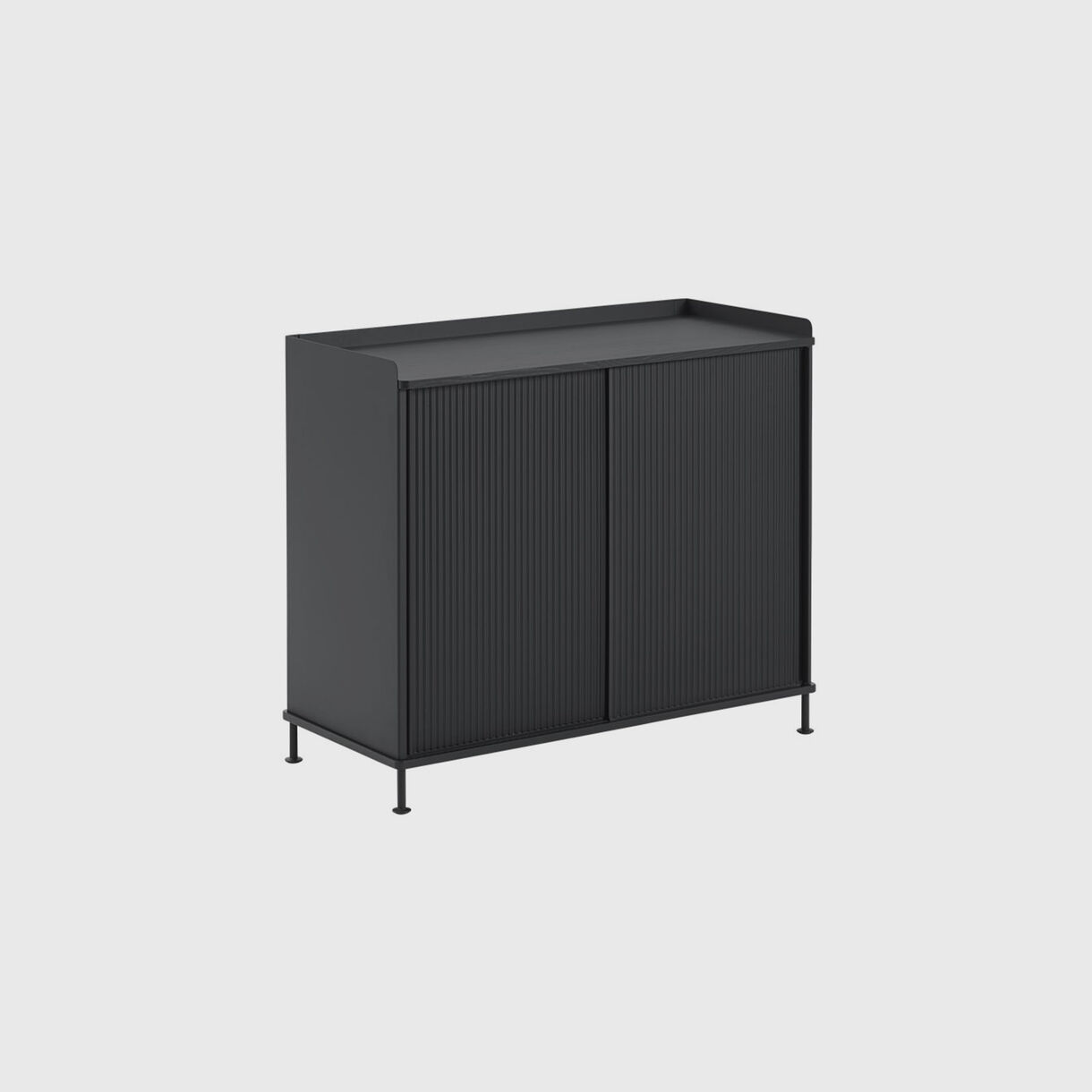 Enfold Sideboard Tall, Black, Side