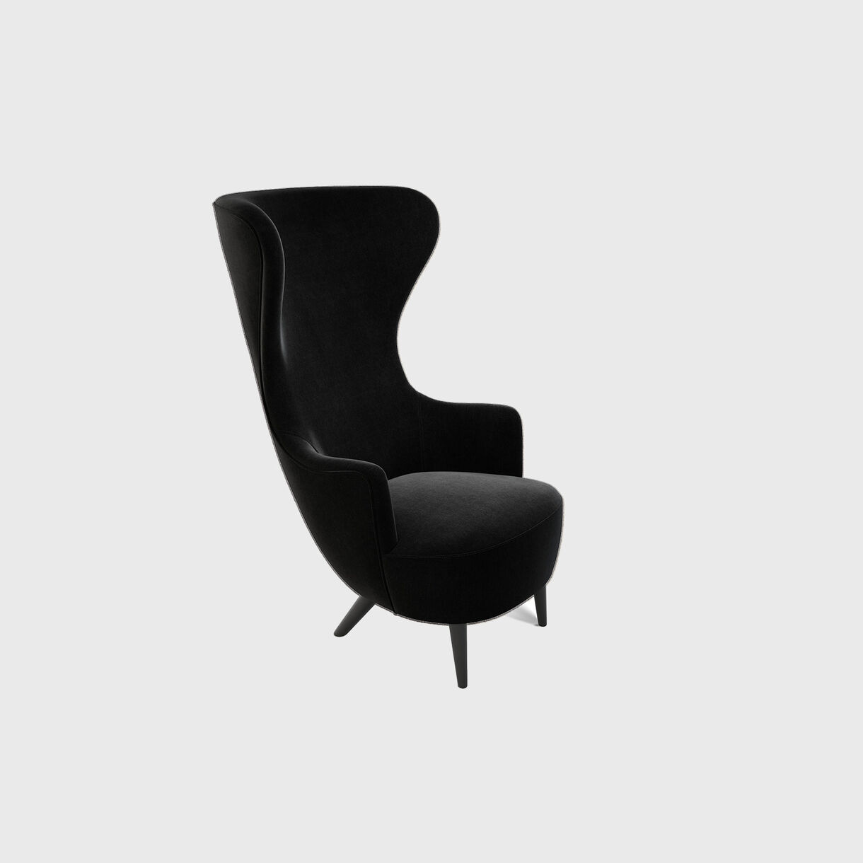 Wingback Chair, Gentle 2 - Black