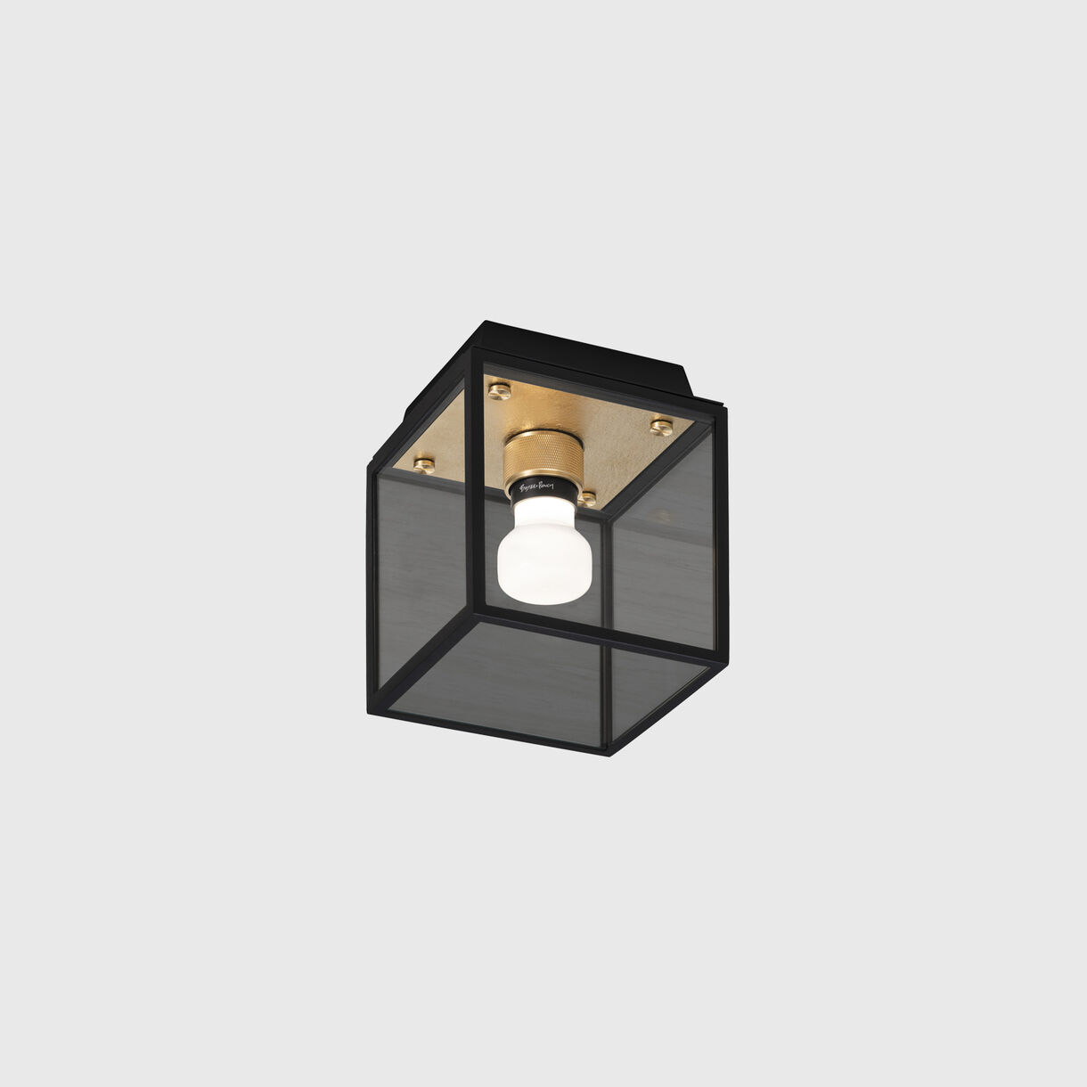 Caged Wet Ceiling & Wall Lamp, Brass