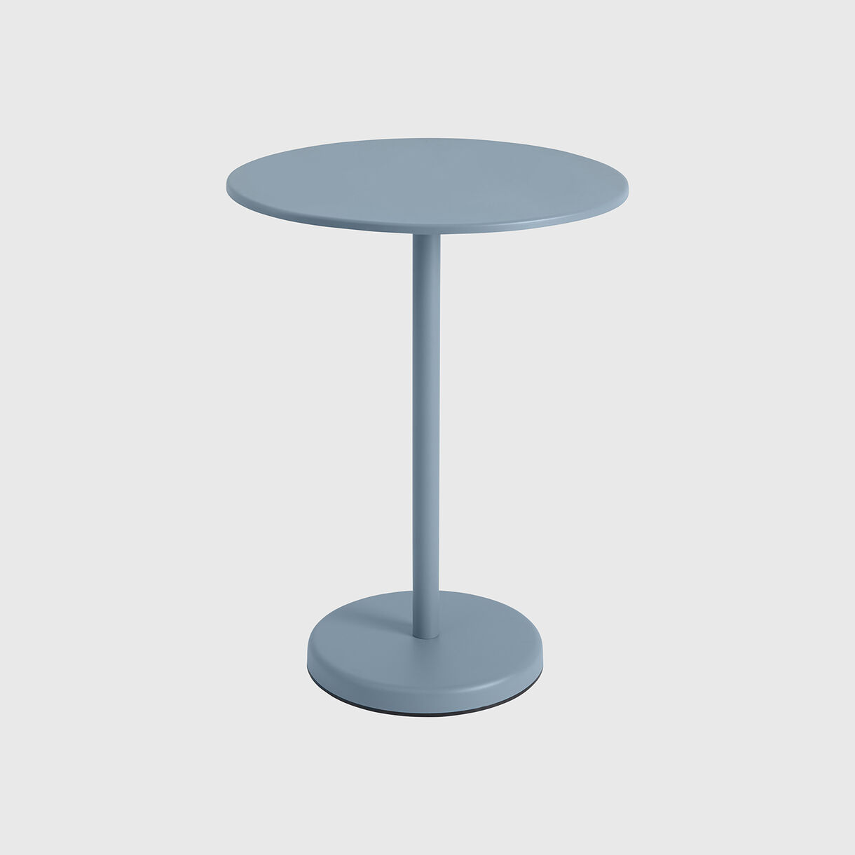 Linear Steel Round High Cafe Table, Low, Pale Blue