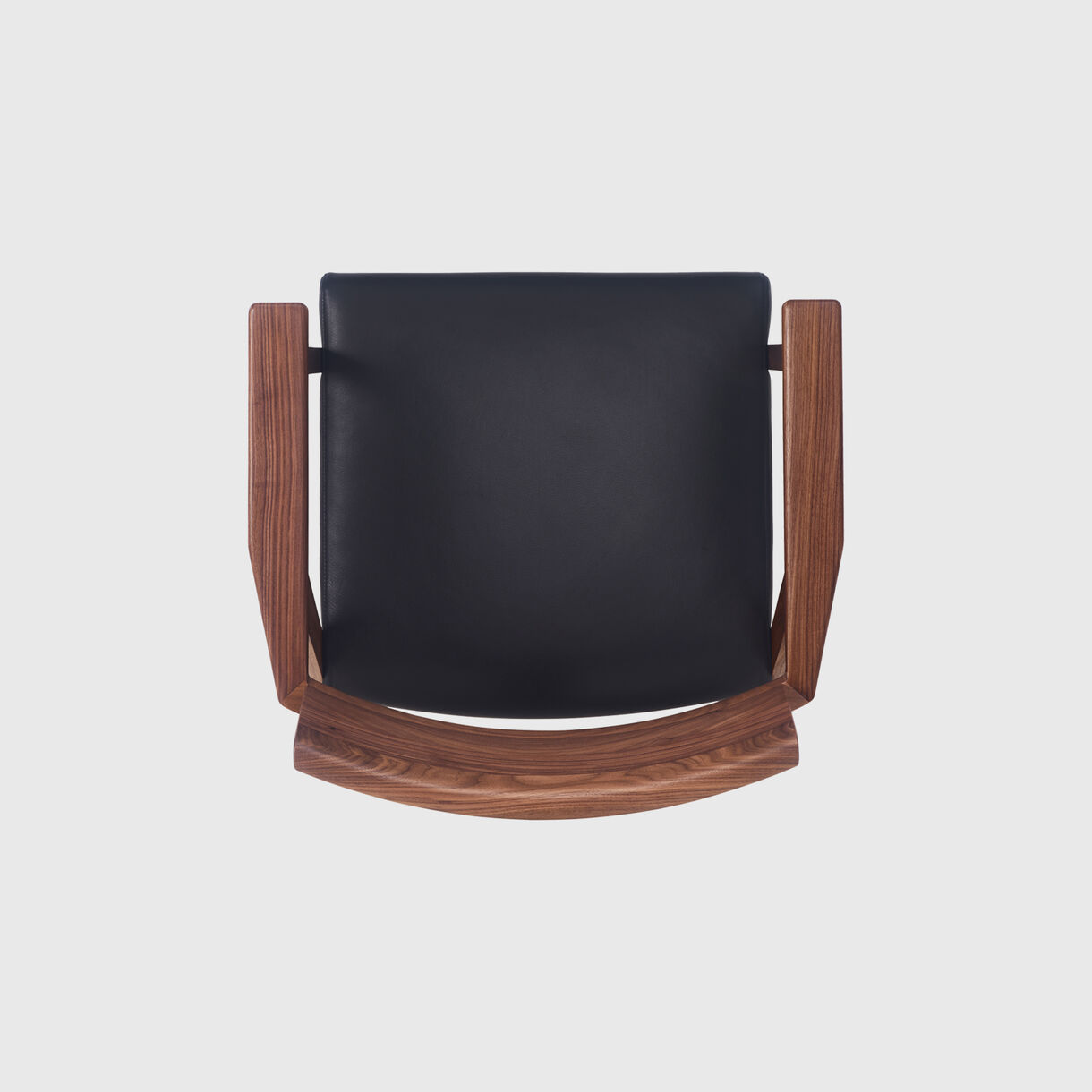 Wedge Armchair (CB-55), Walnut, Elegant, Black
