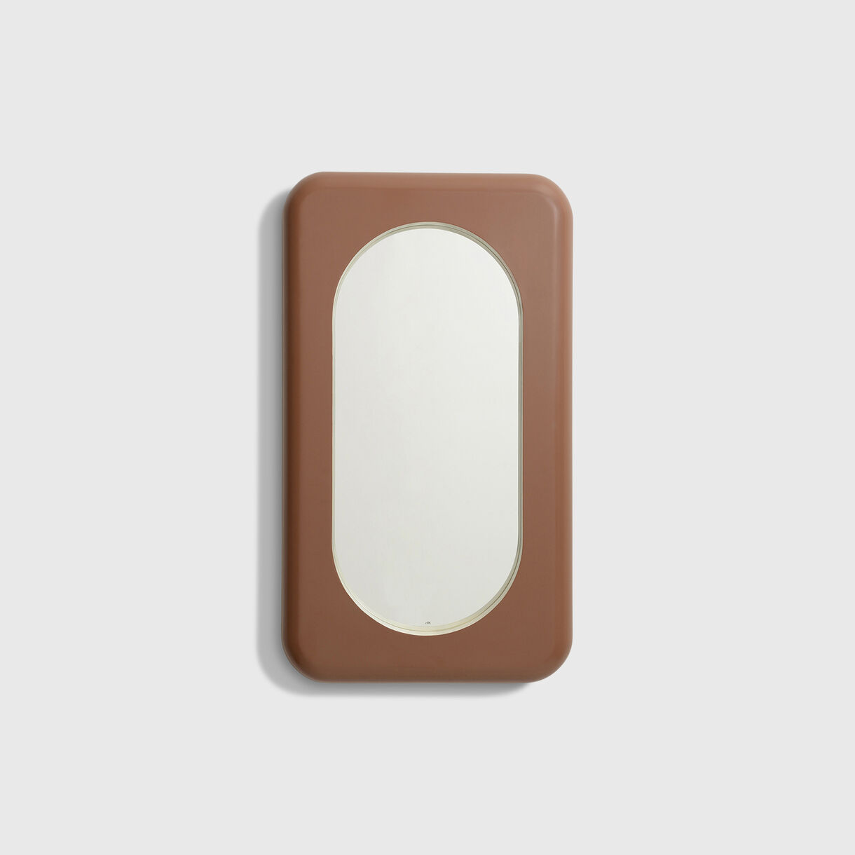 Bezel Mirror, Chocolate & Pearl