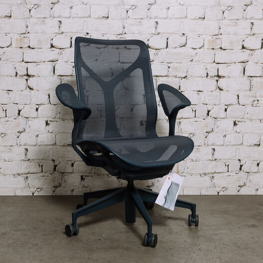 Herman Miller Cosm Mid Back Chair, Nightfall, Leaf Arms
