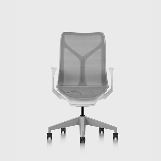Cosm Chair, Mineral, Mid Back, Fixed Arms