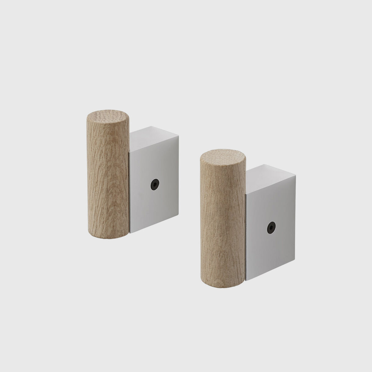 Attach Coat Hooks, Aluminium & Oak