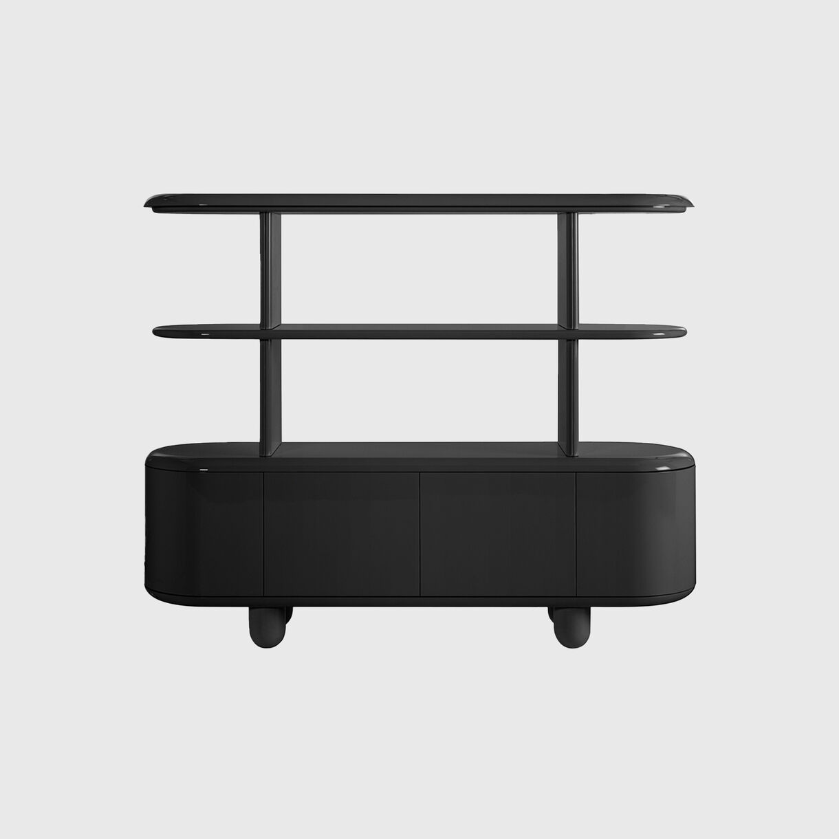 Explorer Cabinet with Shelves, Black, xl184