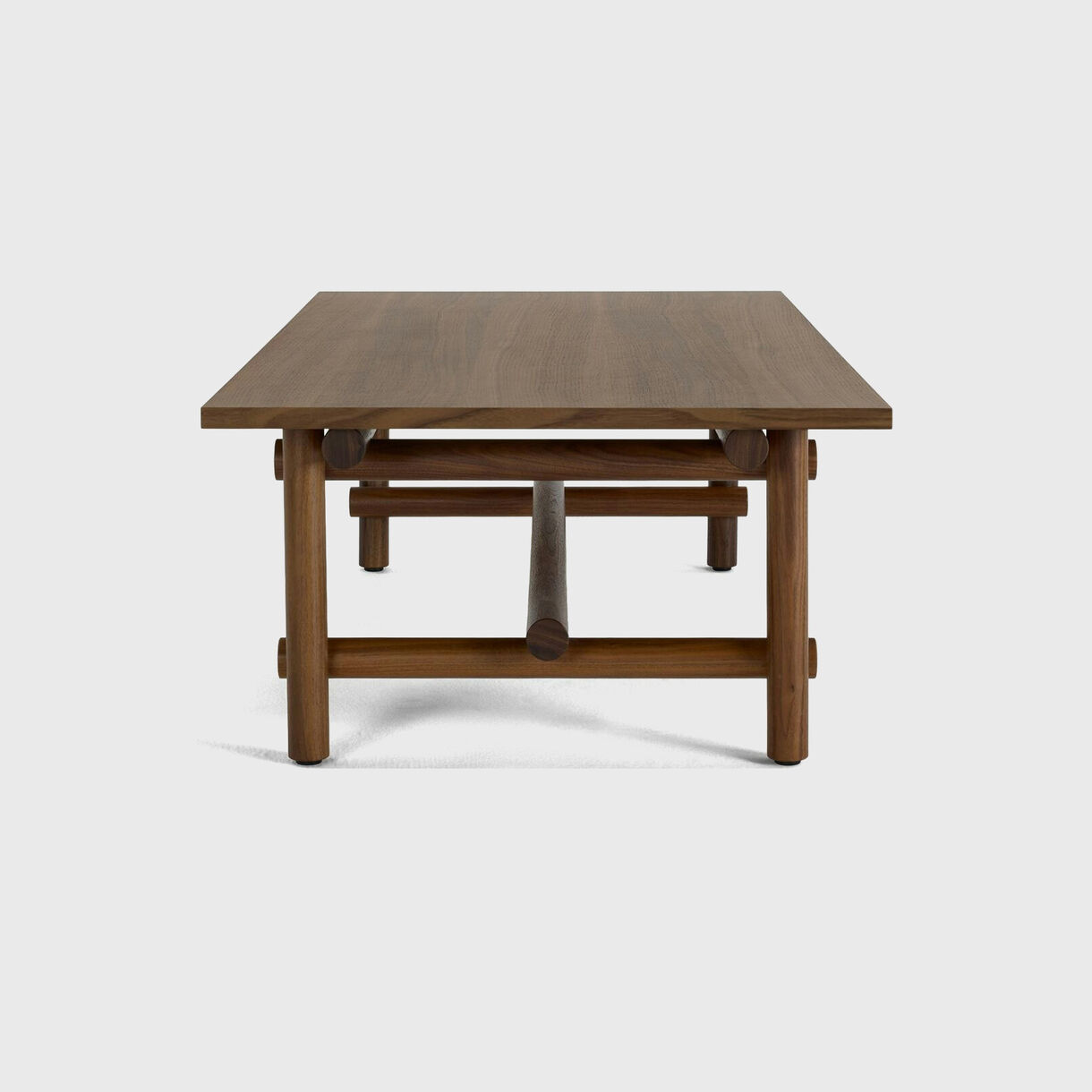 Muecke Coffee Table, Walnut, Side Detail