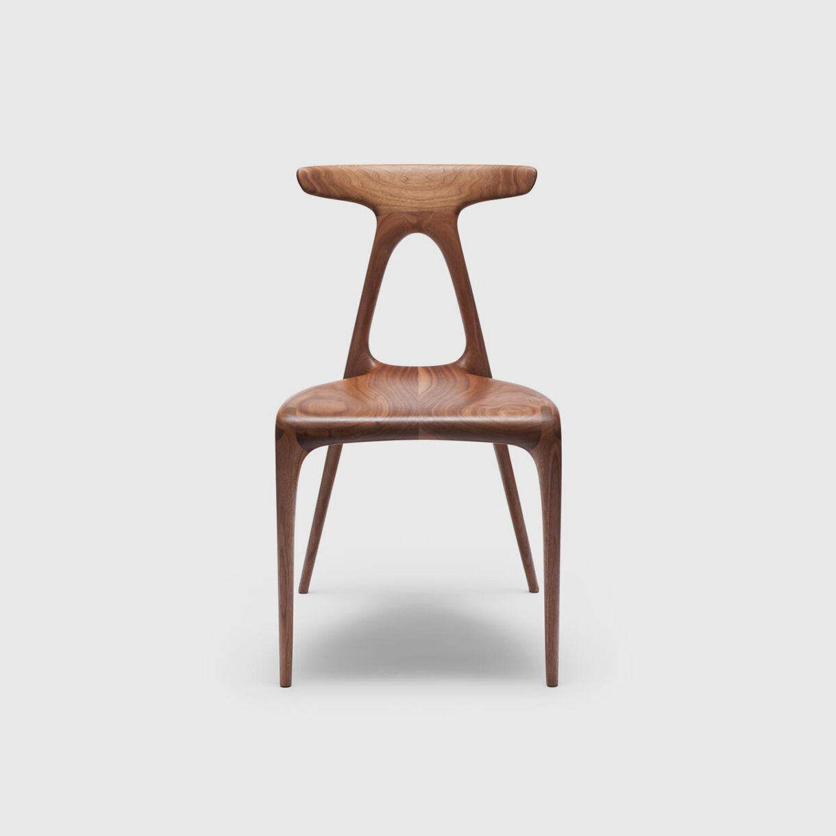 Alpha Chair, Walnut, Front