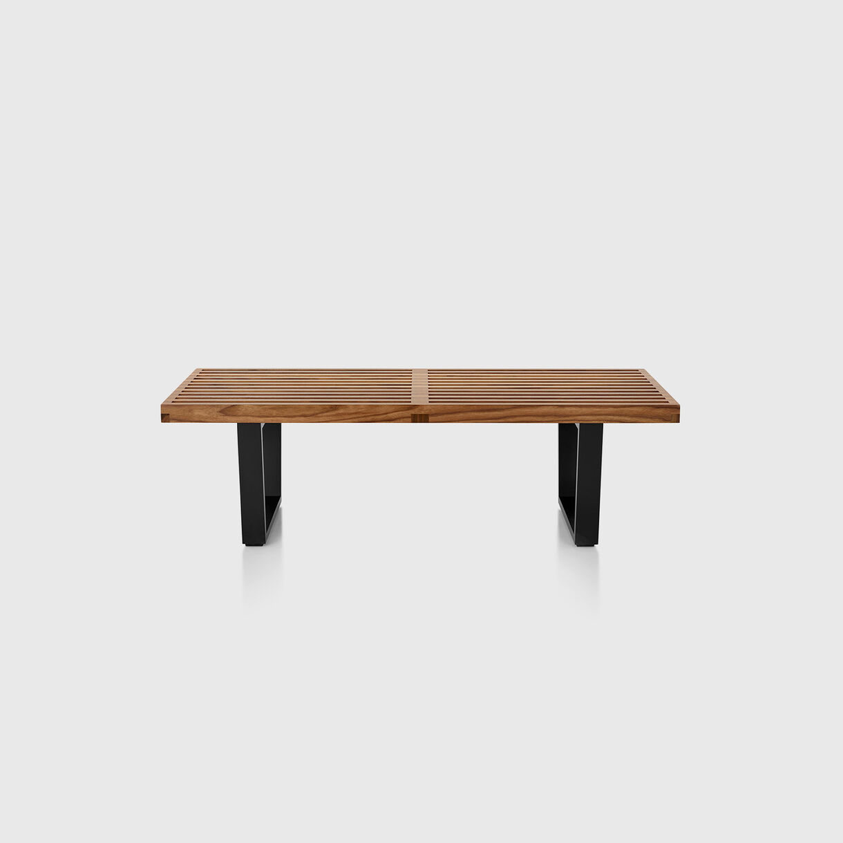 Nelson Platform Bench, 48", Walnut & Ebony