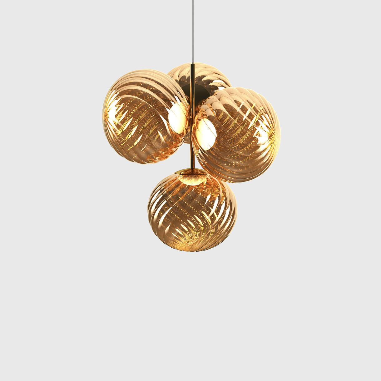 Whirl Chandelier Small, Gold