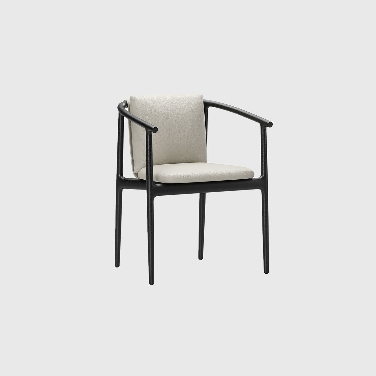 Charlie Armchair, Black Oak, White
